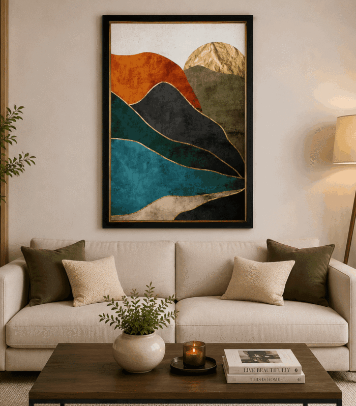 Abstract Mountain Wall Art