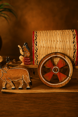 handmade wooden bullock cart