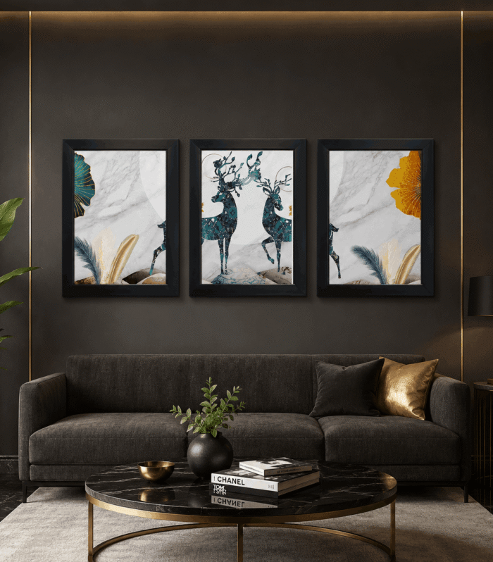 Deer Wall Art Set of 3