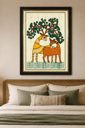 Deer Folk Art Wall