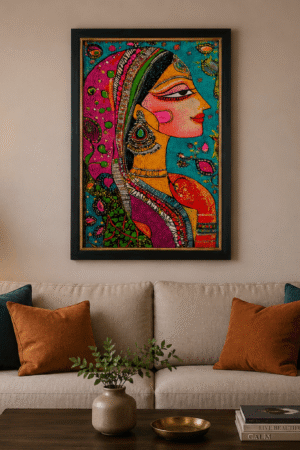 Indian Woman Wall Art Framed Print