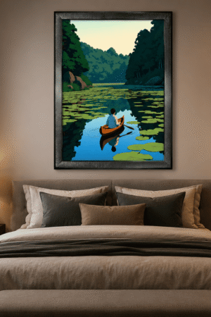 canoe wall art