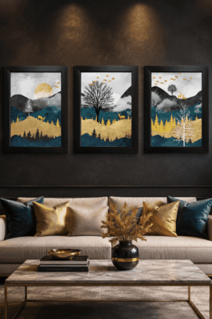 Mountain Landscape Wall Art Set of 3