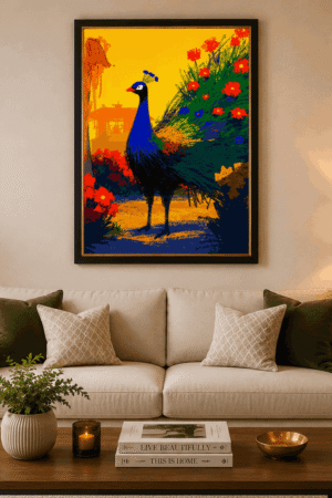Peacock Wall Art Framed Print