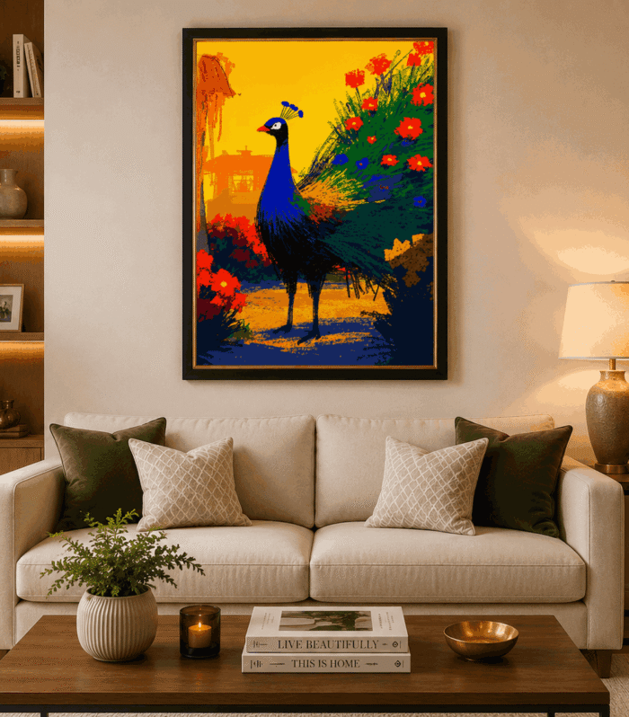 Peacock Wall Art Framed Print