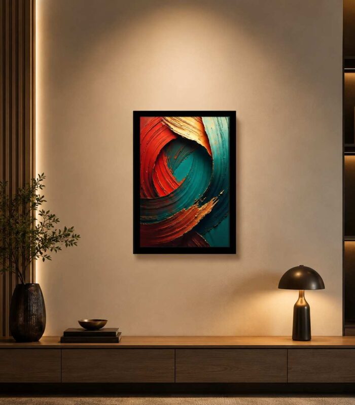 Abstract Wall Art Frame | Modern Ready-Made Framed Canvas Decor