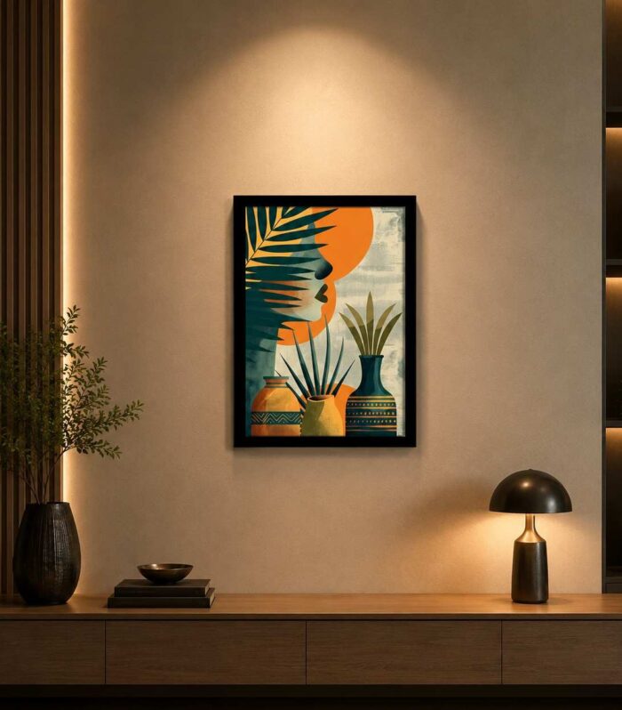 Abstract Boho Wall Art | Ready-Made Framed Wall Decor | Fraemie