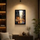 Modern City Street Wall Art Frame – Premium Ready-Made Urban Landscape Decor
