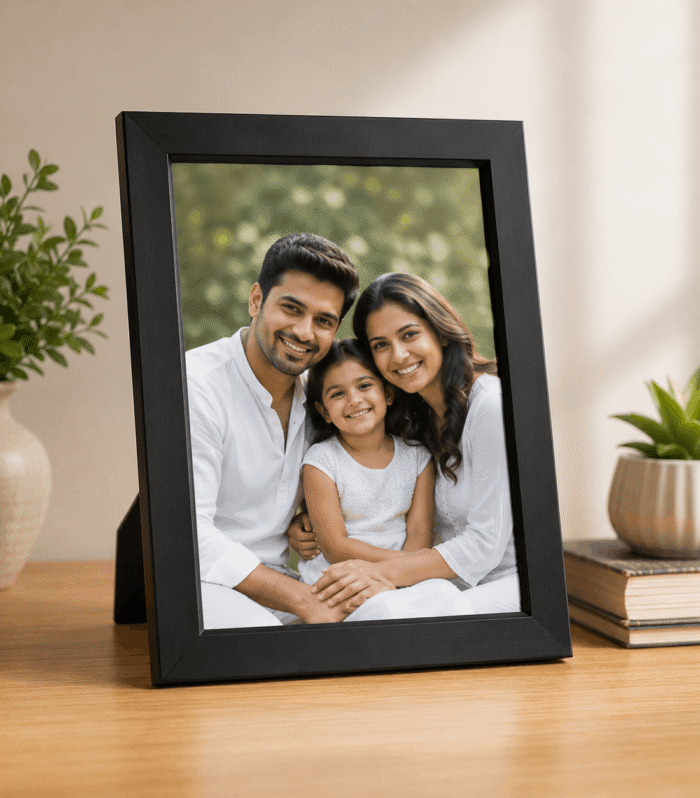 Classic Black Photo Frame – Premium Wall & Table Display Frame