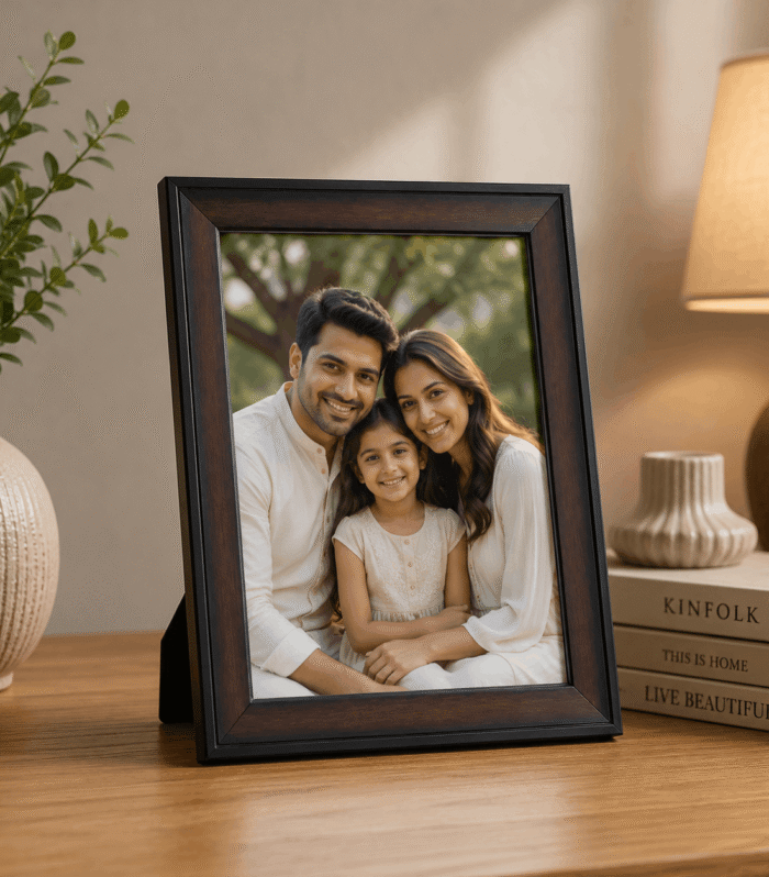 Classic Walnut Brown Photo Frame – Premium Wall & Table Display Frame