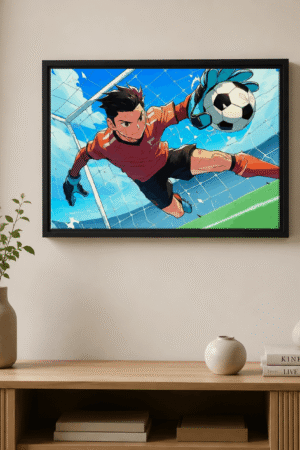 Football Goalkeeper Wall Art with Frame