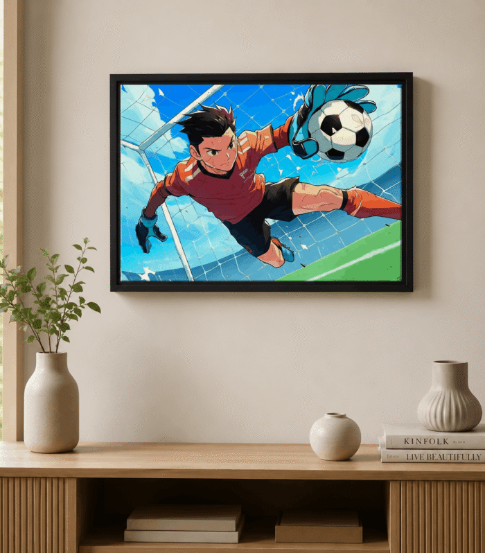 Football Goalkeeper Wall Art with Frame