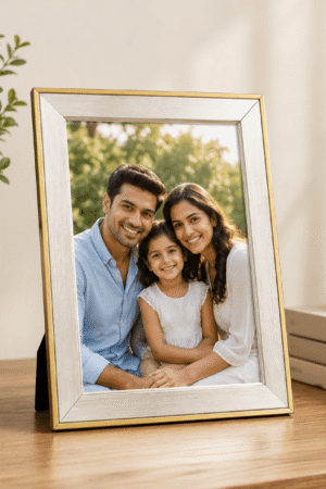 White & Gold Photo Frame