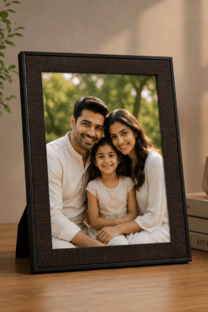 Rustic Dark Wood Photo Frame – Premium Wall & Table Display Frame