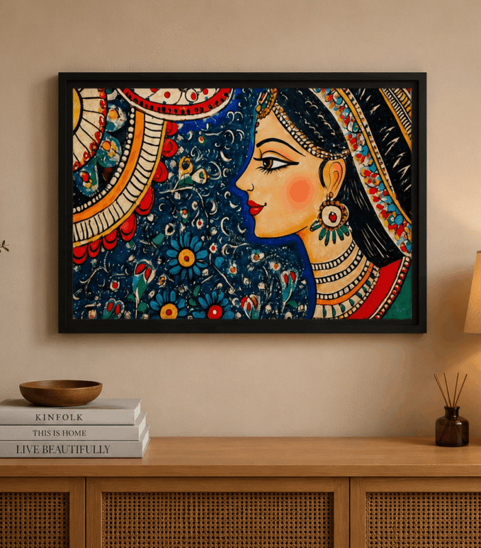 Traditional Indian Woman Wall Art Frame