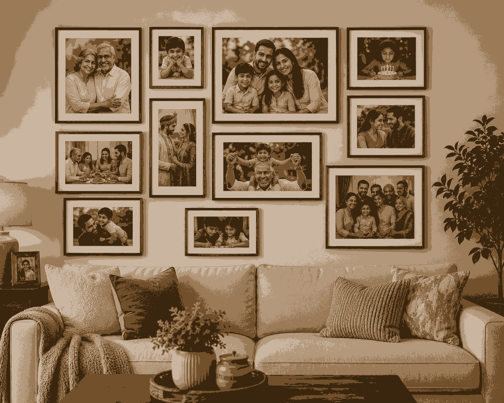 family-focused gallery wall