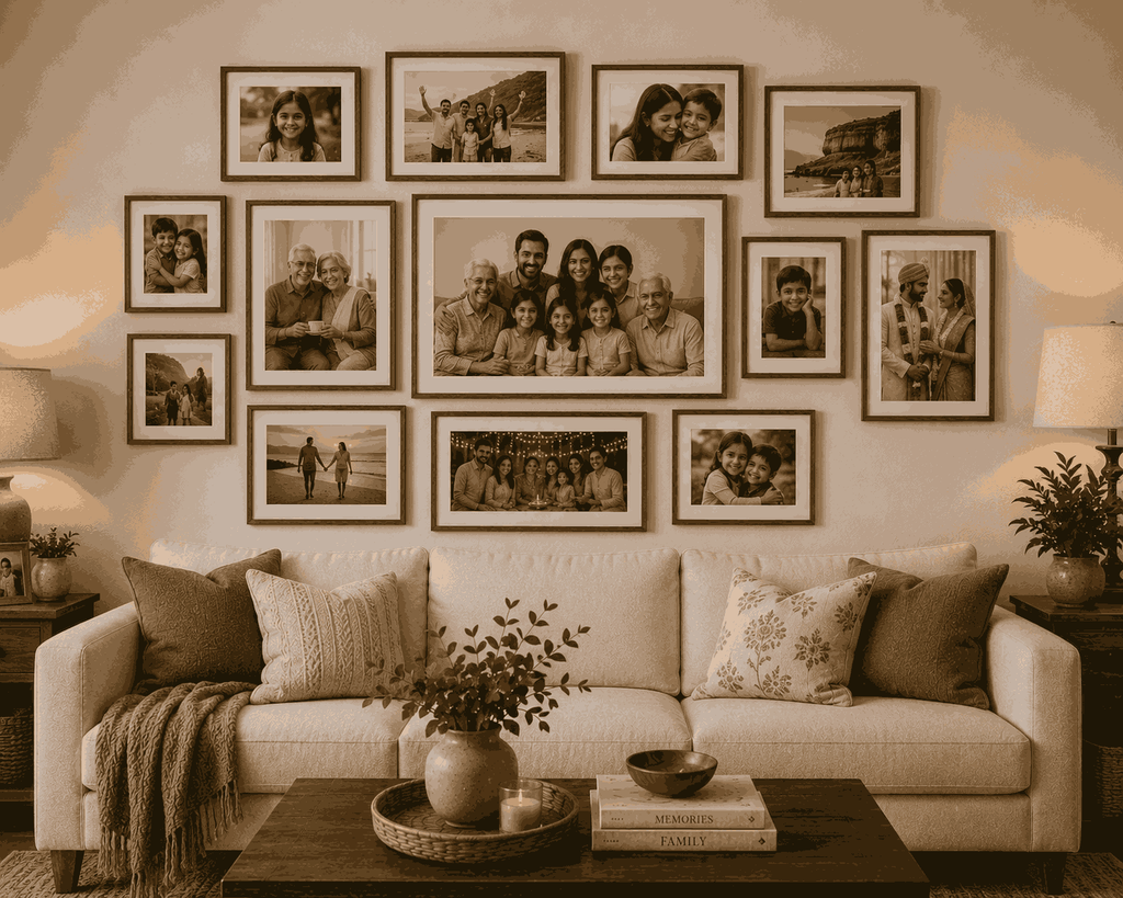 family photo wall ideas for living room