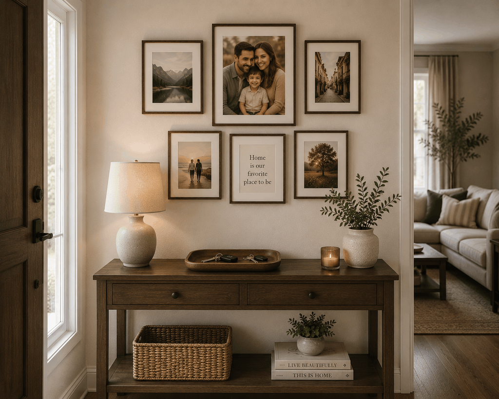 home entryway compact photo frame