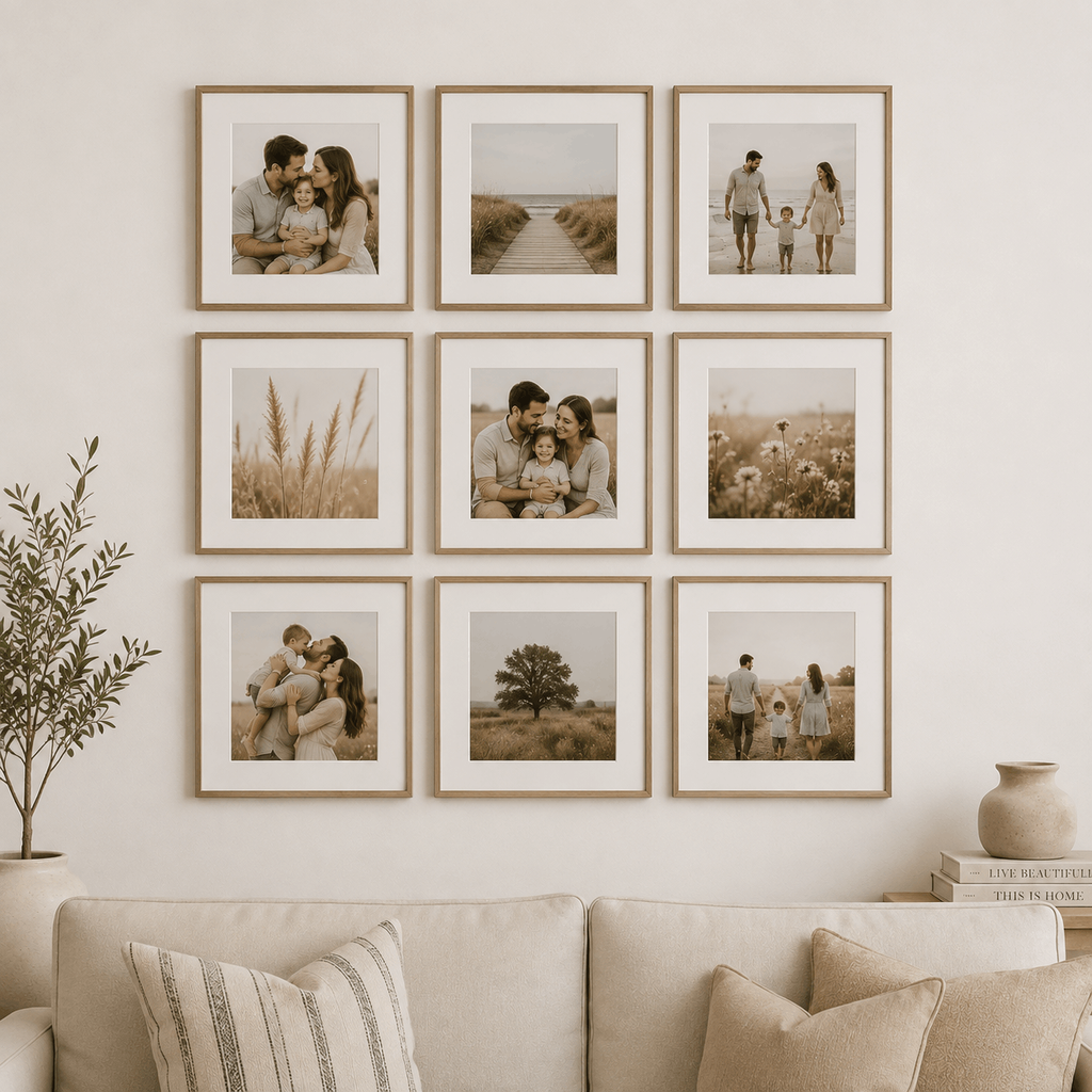 square frames arranged