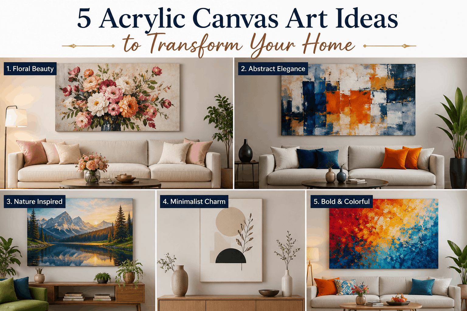 5 Acrylic Canvas Art Ideas to Transform Your Home