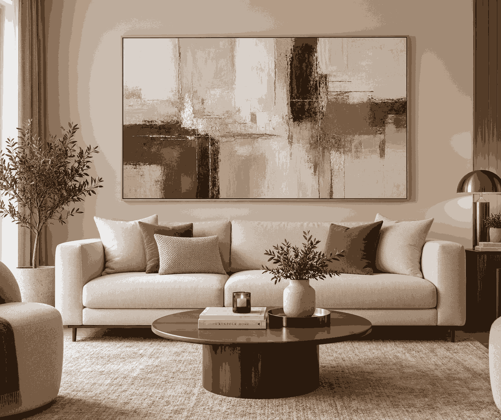 Abstract painting for a modern living room