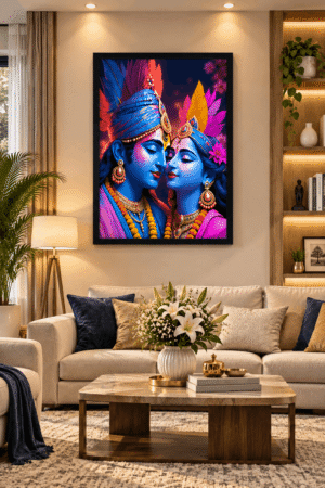 Divine Radha Krishna Canvas Art