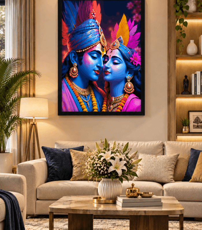 Divine Radha Krishna Canvas Art
