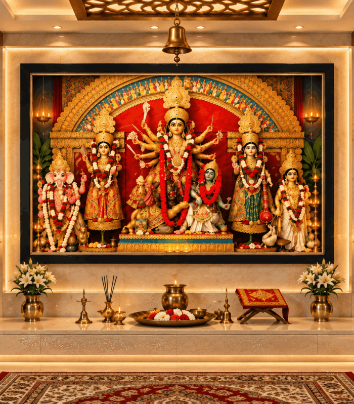 Durga Puja Family Wall Art