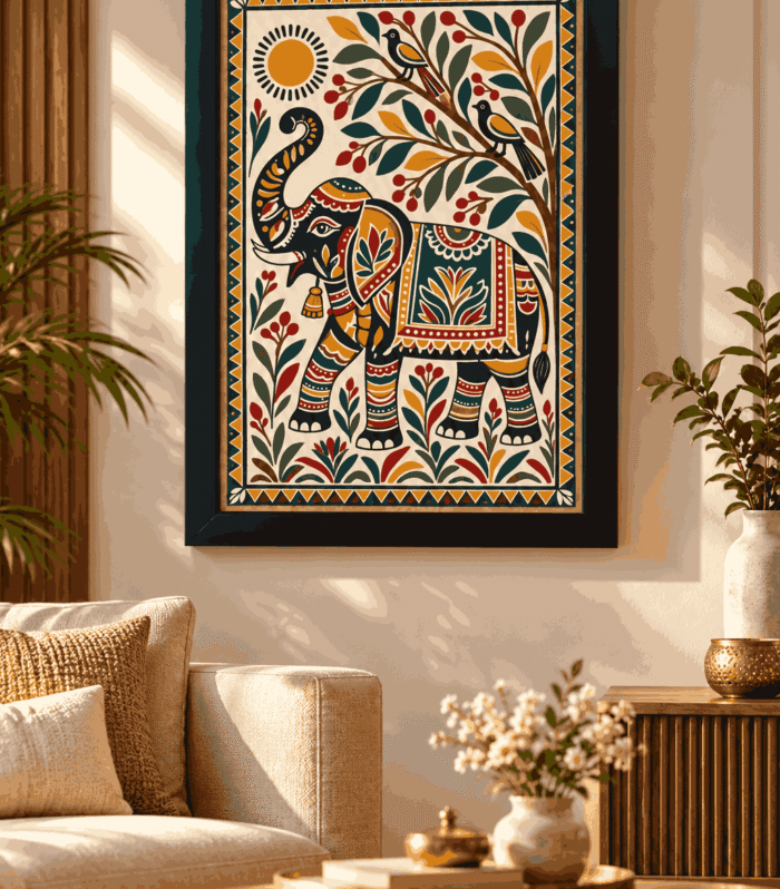 Elephant Folk Sohrai Art