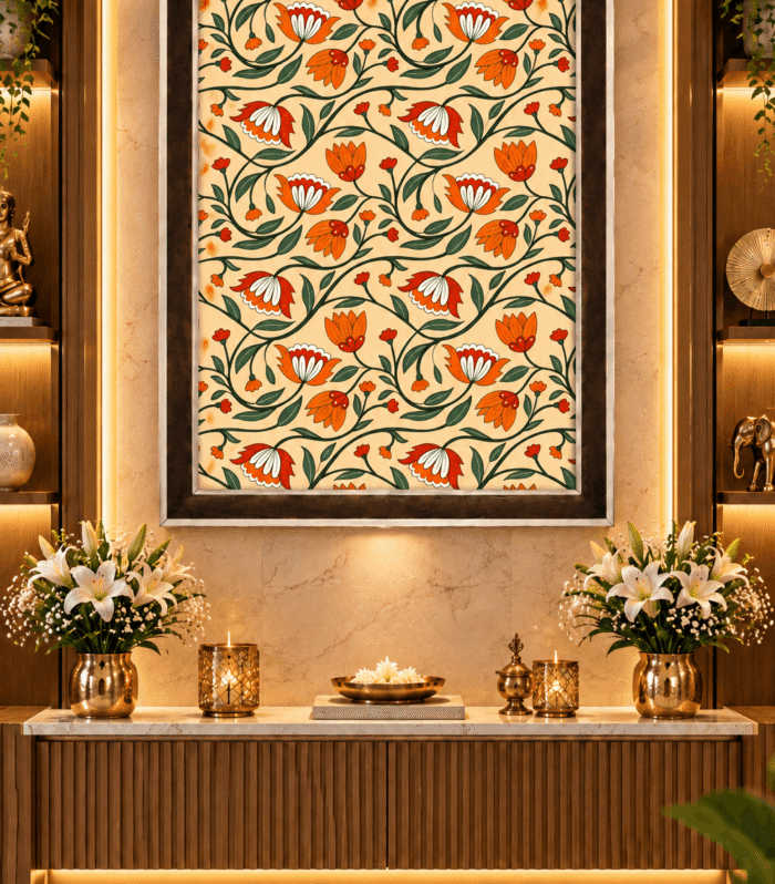 Madhubani Floral Painting