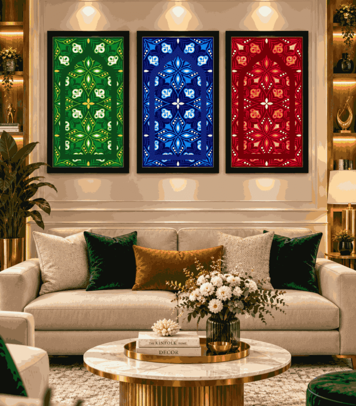 Madhubani Geometric Floral Art