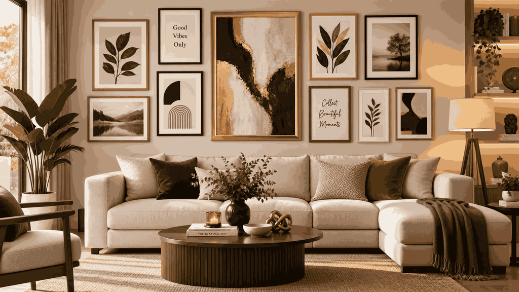 styled photo frame for living room wall