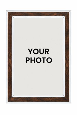 Classic Wood and Silver Photo Frame | Decorative Wall Photo Frame 8 x 12 Inch