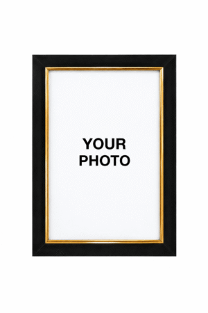 Decorative Black and Gold Photo Frame for 8 x 12 Inch Photo