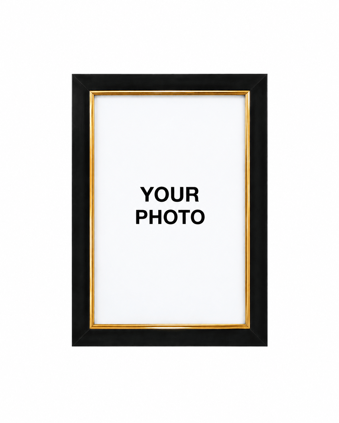 Decorative Black & Gold Photo Frame, Photo Size 8" x 12" Inch