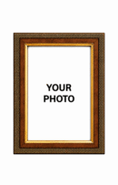 Ornate bronze photo frame for 8 x 12 inch photo, decorative wall frame