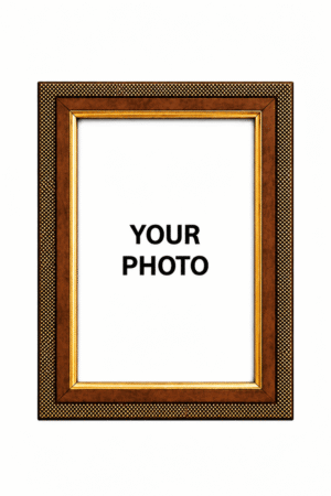 Ornate bronze photo frame for 8 x 12 inch photo, decorative wall frame