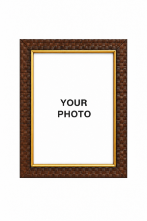 Woven Walnut Wood Photo Frame